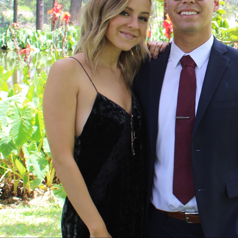 Zara Black Velvet Formal Dress